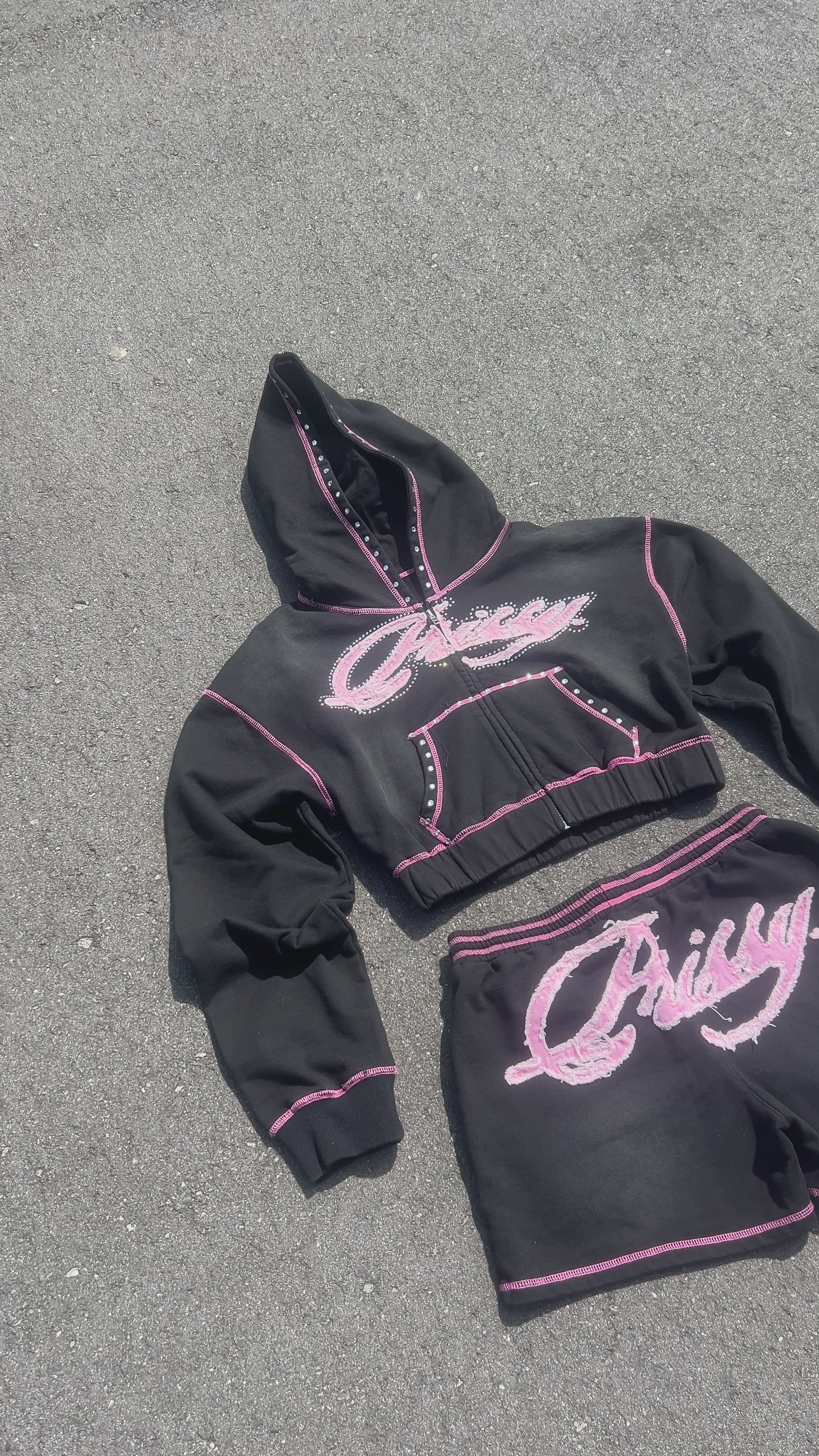 Black Cross-Stitched PRISSY Set